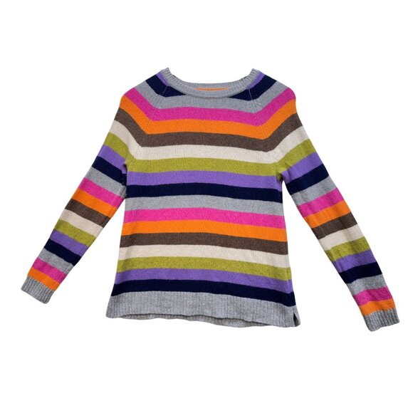 Tabitha Webb Women Lambswool Pullover Sweater Knit Sz M Multi Stripe Long Sleeve - Picture 1 of 11